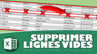 COMMENT SUPPRIMER LES LIGNES VIDES OU AVEC DES CELLULES VIDES D’UN TABLEAU SUR EXCEL [upl. by Pincus]