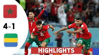 Morocco Vs Gabon 41  All Goals amp Extended Highlights  Africa Cup of Nations qualification [upl. by Htebzil497]