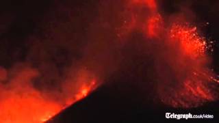 Mount Etna puts on spectacular show [upl. by Harrie]