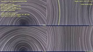 Globe Earth Star Trails June 21 2016 from São Tomé 00 [upl. by Assille495]