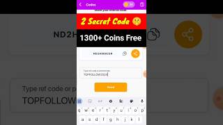 Top Follow App Unlimited Coins  Top Follow Promo Code Today  Top Follow Referral Code  topfollow [upl. by Andre]