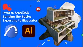 Intro to ArchiCAD  Export Plan from ArchiCAD to Illustrator [upl. by Gayel450]