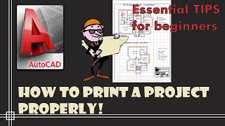 Autocad  How to print properly Scale the paper [upl. by Haleak]