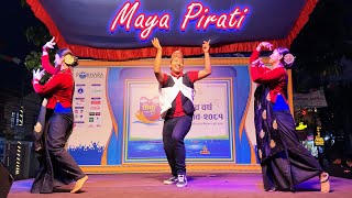 Maya Pirati Dance at Street Festival in Pokhara Lakeside by SK Dance Training Center during [upl. by Akiehs17]