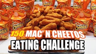 150 MAC N CHEETOS EATING CHALLENGE 30 Boxes [upl. by Byrann]