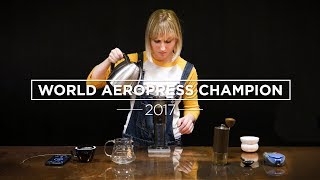 How To Make AeroPress Coffee  The Winning AeroPress Recipe 2017 [upl. by Aidekal231]