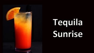 Tequila Sunrise Cocktail Drink Recipe [upl. by Creigh215]