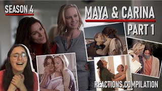 MAYA amp CARINA  S19 Season 4  REACTIONS Compilation 12 [upl. by Leunamme]