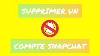 Comment supprimer un compte snapchat 2020 [upl. by Ainav]