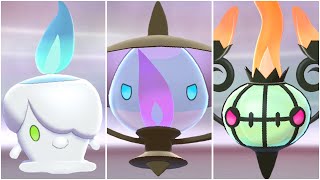 FULL LITWICK EVOLUTION TEAM Shiny Litwick Shiny Lampent Shiny Chandelure Moveset [upl. by Nepets614]