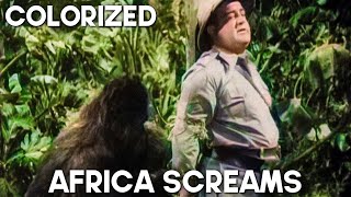 Africa Screams  COLORIZED  Bud Abbott  Action Movie  Adventure [upl. by Aneeras]