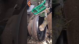 Process of Cutting Tree Branches with a Circular Saw Blade [upl. by Leuqim]