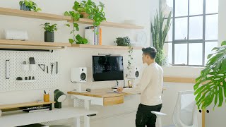 Modern Desk Setup amp Office Tour – Calm Cozy Creative [upl. by Emawk686]