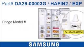 DA2900003GHAFIN2EXP GENUINE SAMSUNG FRIDGE FILTER FITS THE FOLLOWING SAMSUNG FRIDGES 04 [upl. by Adriene]