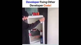 Developer Fixing Other Developer Code coding funny codingxpress memes memesvideo codingmeme [upl. by Nicolais]