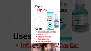 Ciplox ciprofloxacin medication Eye infectionear infectionciplox usesmedication shortsdoctor [upl. by Valina]