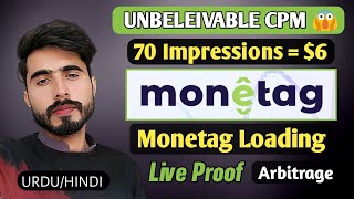 Monetag High CPM Trick Live Proof  Self Loading amp Arbitrage on Monetag [upl. by Kcirej]