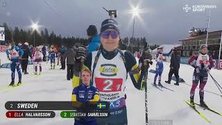 Biathlon World Cup 2425 Race 1 Single mixed Relay Kontiolahti Finland [upl. by Aleahc]