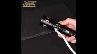 MZ M036 ZOOMABLE METAL LED TORCH3 Modes Flashlight Super Bright 80W LED Light Torch [upl. by Sneve383]