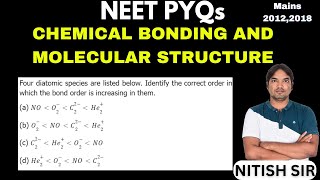 Four diatomic species are listed below Identify the correct order in which the bond order [upl. by Alliuqahs]