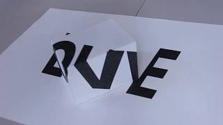 LOVE  anamorphic projection onto a box [upl. by Suk]