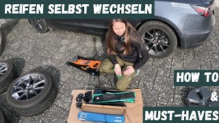 Räder selbst wechseln DIY Anleitung How to amp Must haves Tesla Reifenwechsel Radwechsel Tutorial [upl. by Elletnahs]