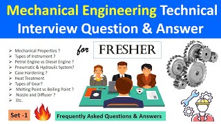 Mechanical Engineering Technical Interview Question amp Answer  Mechanical Engineering  Set  1 [upl. by Pietrek258]