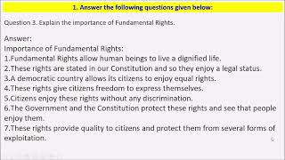 GSEB Std 9 SS Ch9 Fundamental Rights Fundamental Duties Directive Principles of State Policy Q1 [upl. by Harras640]