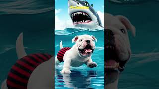 🐈Bulldog Baby Overboard 🐈👊 Brave Bulldog Dad Battles a Shark to Save His Little One🐬 [upl. by Earas]