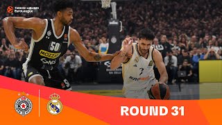 PartizanReal  Round 31 Highlights  202324 Turkish Airlines EuroLeague [upl. by Gwenore]