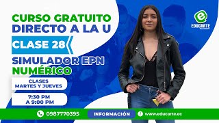 🔴Curso Gratuito📕Admisión 2024🏫Ingreso a la Universidad📚Clase 29 🧠Simulador EPN [upl. by Ky]