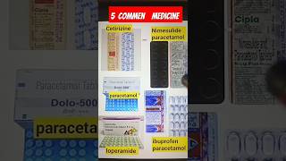 Commen medicine  regular medicine  paracetamol Cetirizine loperamide ibuprofen nimesulide [upl. by Opaline]