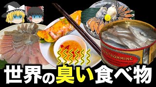 【ゆっくり解説】世界の臭い食べ物ランキングを作ってみた！日本のアレもランクイン… [upl. by Adnalue]