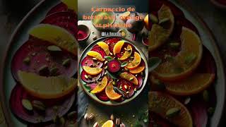 🥗 Savourez un carpaccio de betterave frais et coloré un délice  🍊 carpacciobetterave [upl. by Marba]