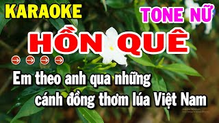 Karaoke Hồn Quê Tone Nữ Nhạc Sống Cha Cha Mới Nhất 2025  Kho Nhạc Karaoke [upl. by Garin]