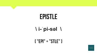 How To Pronounce epistle  Meaning  Pronunciation [upl. by Thordis]