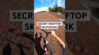 Secret Rooftop Skatepark 🤫🛴Roman Dellapena shorts shortvideo scooter tricks gopro viral [upl. by Noiroc]