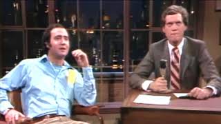 Andy Kaufman on Letterman  Promoting 1st Wrestling Match w Jerry Lawler 3301982 [upl. by Clite]