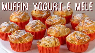 🍎 MUFFIN SOFFICI YOGURT E MELE 🍎 Ricetta Facile  Fatto in Casa da Benedetta [upl. by Hareenum]