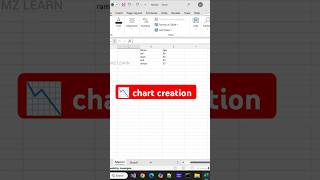 Chart creation beginners 📊 Tamil shortsexcel tutorial reels tricks shorts viral videoon [upl. by Bounds]