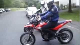 beta 350 M4 Supermotard with exhaust beta racing [upl. by Kristo824]