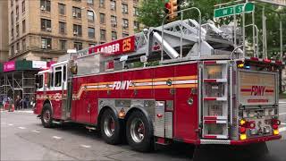 FDNY RESPONDING COMPILATION 77 FULL OF BLAZING SIRENS amp LOUD AIR HORNS THROUGHOUT NEW YORK CITY [upl. by Wilkie]