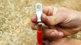 Solder Battery Cable Lugs EASY [upl. by Eojyllib]