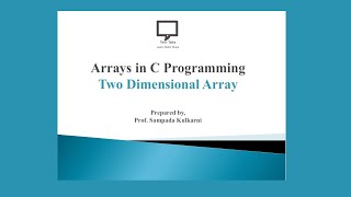 2D Array  Arrays in C Programming  Data Structures [upl. by Hailee]