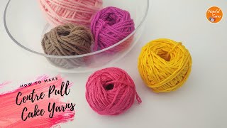 How to wind yarn by Hand into a Centre Pull Yarn Cake  Crochet Hack [upl. by Ahsikram480]