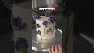 Purple cake decoration [upl. by Elleval]