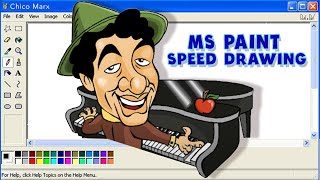 MS Paint Speed Drawing  Chico Marx [upl. by Zobkiw890]