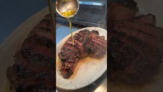 The PORTERHOUSE FOR TWO in the making from Amber Steakhouse in Greenpoint Brooklyn NYC DEVOURPOWER [upl. by Acile]