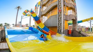 Turbulance Water Slide at Ali Baba Palace Hurghada [upl. by Aiciled736]