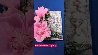 Winter canvas DIY with crepe paper flower and fairy decor for Christmas [upl. by Eliot]